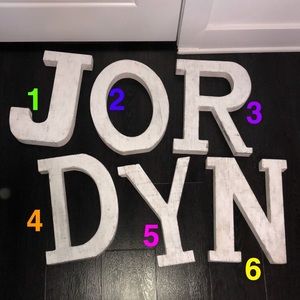 Giant wooden letters from hobby lobby